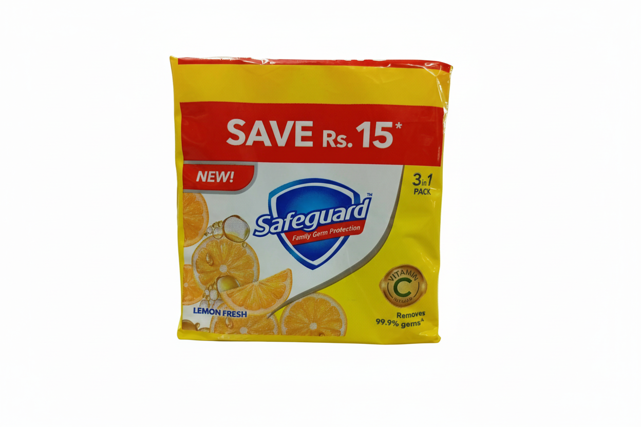 Safeguard Lemon Fresh Trio Pack Soap(168g) - Sana Cash N Carry Pakistan