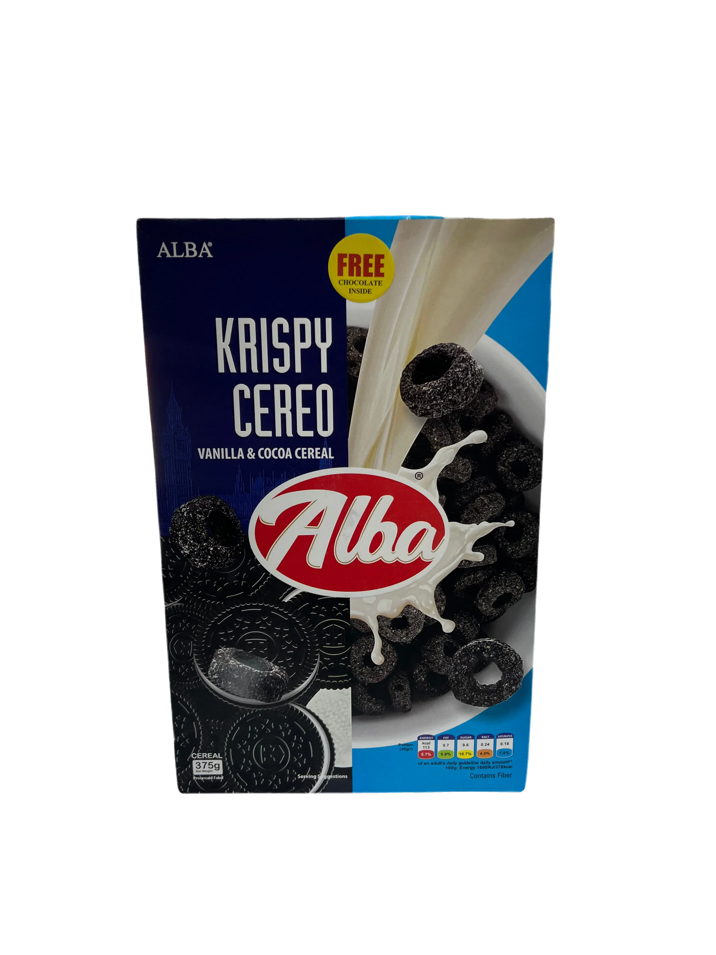 Alba Cereal Krispy Cereo Vanilla & Cocoa Cereal 375G - Sana Cash N Carry Pakistan