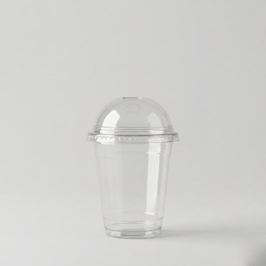 PET GLASS WITH DOME LID(10pcs)