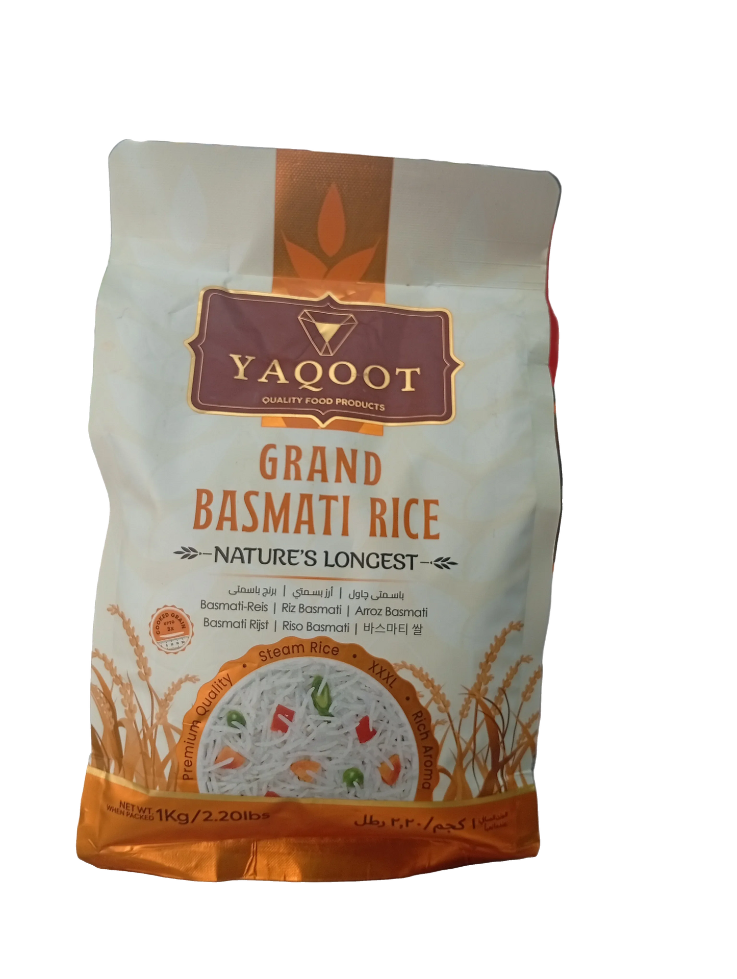 Yaqoot Grand Basmati Rice (1kg) - Sana Cash N Carry Pakistan