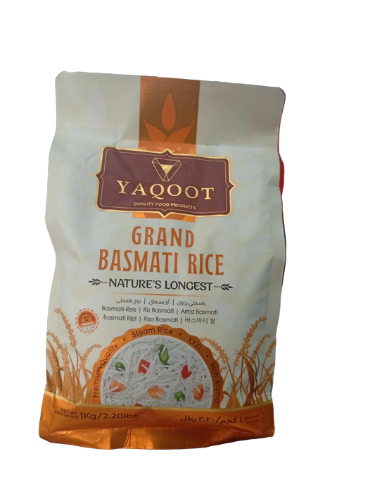 Yaqoot Grand Basmati Rice (1kg) - Sana Cash N Carry Pakistan