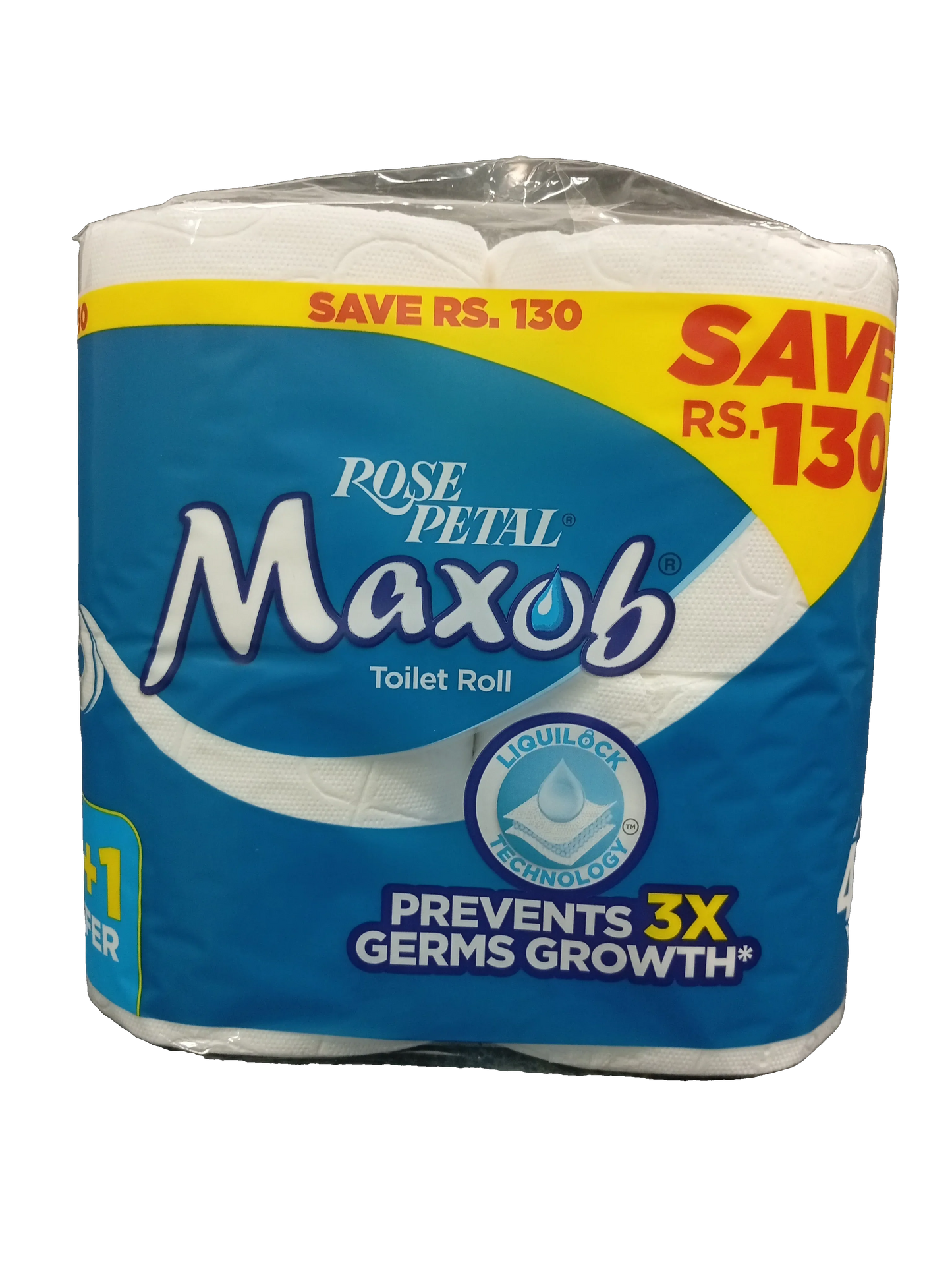 Rose Petal Maxob Toilet Roll Tissue(3+1) Pack - Sana Cash N Carry Pakistan