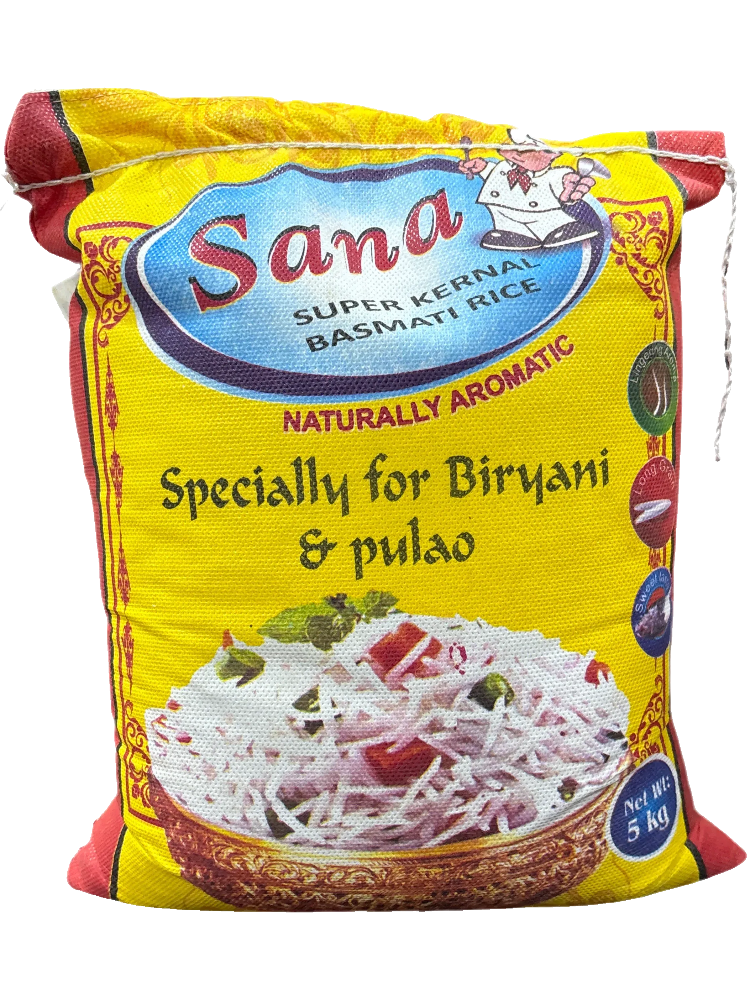 Sana Super Kernal Basmati Rice 5KG - Sana Cash N Carry Pakistan
