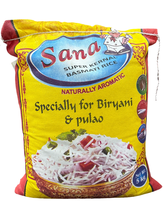Sana Super Kernal Basmati Rice 5KG - Sana Cash N Carry Pakistan