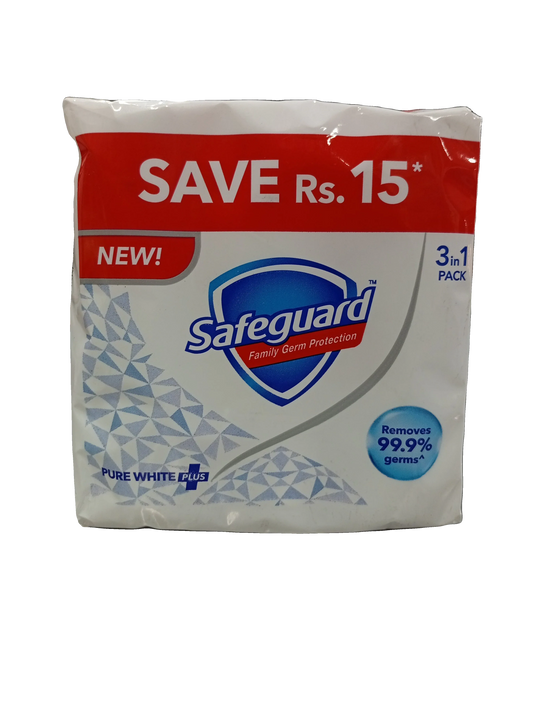 Safeguard Pure White Plus Trio Pack Soap(125g) - Sana Cash N Carry Pakistan