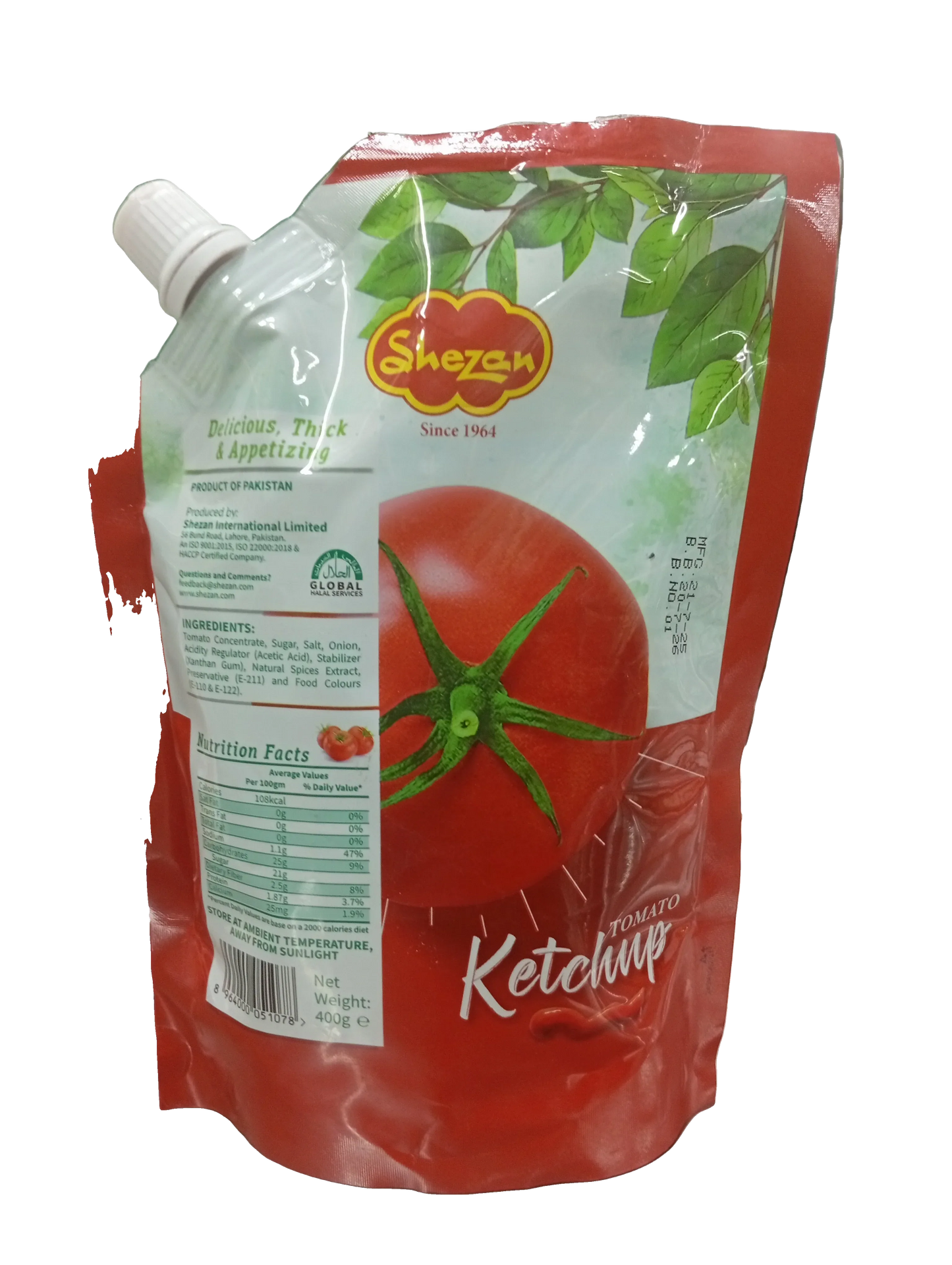 Shezan Tomato ketchup (400g) - Sana Cash N Carry Pakistan