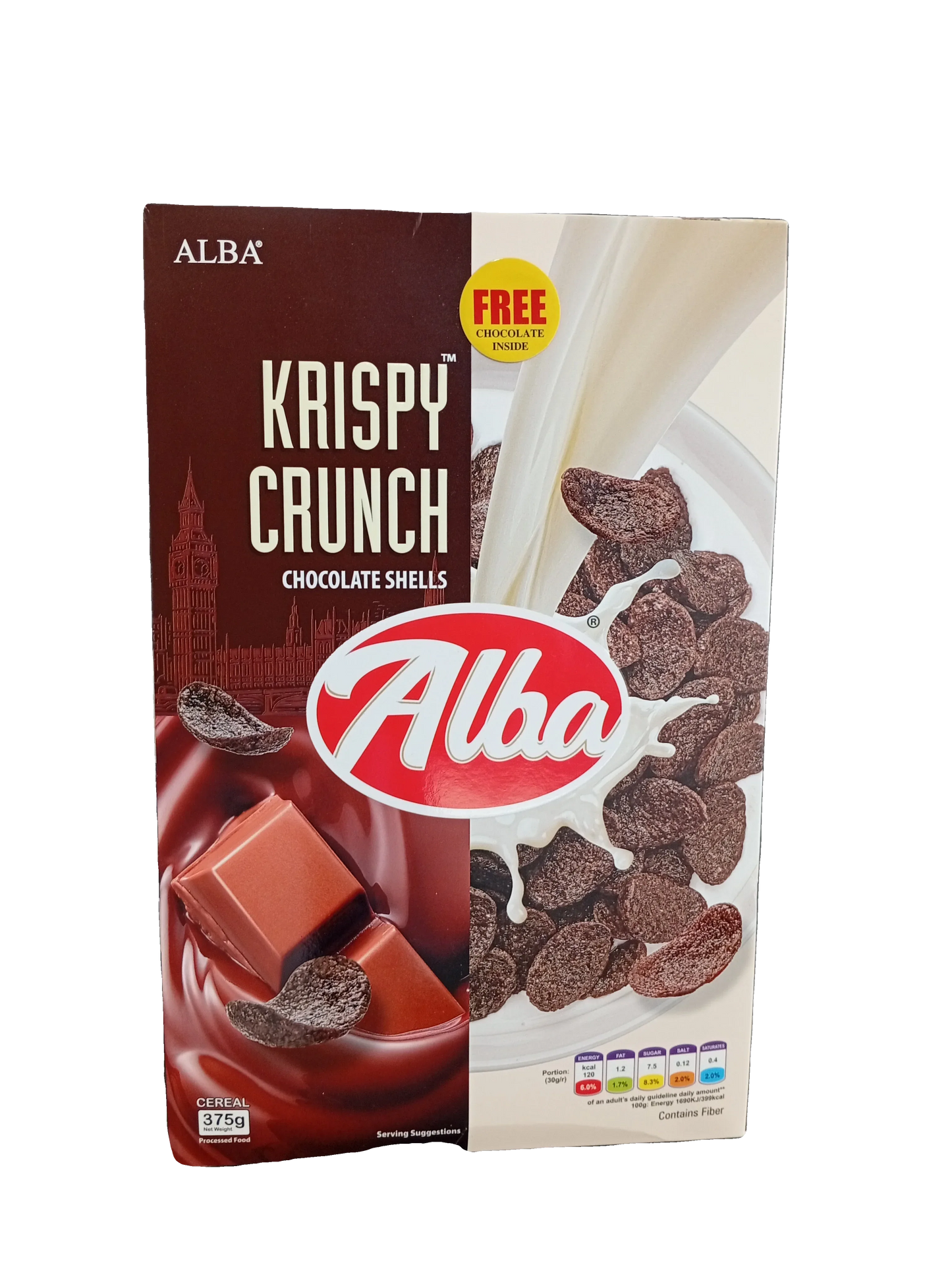 Alba Krispy Crunch Chocolate Shells Cereal(375g) - Sana Cash N Carry Pakistan