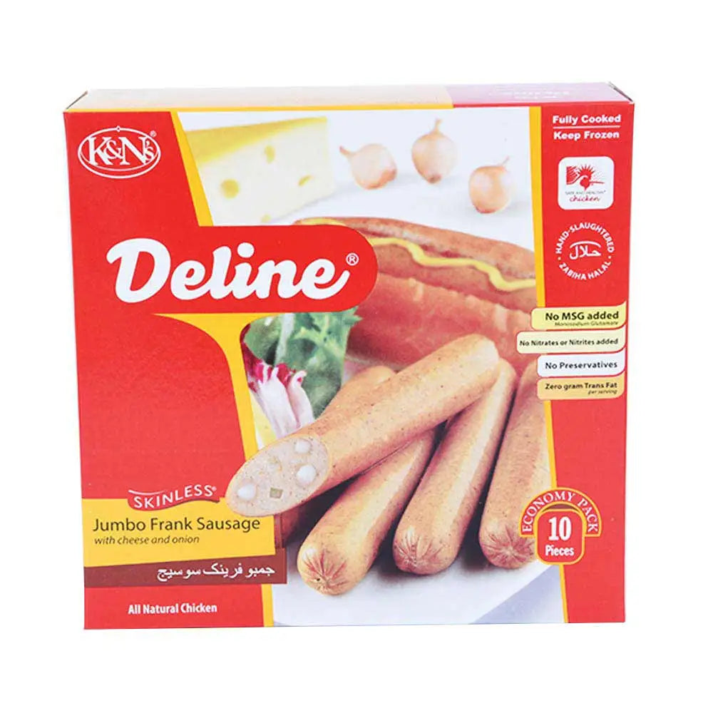 K&N'S DELINE JUMBO CHEESE ONION SAUSAGE(740gm)