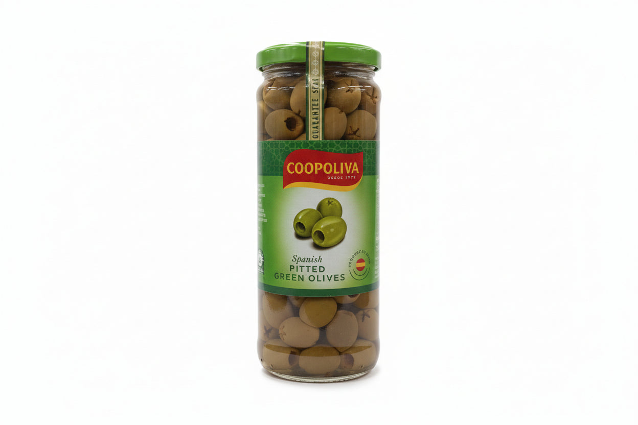 COOPOLIVA SPANISH PITTED GREEN OLIVES(227gm)