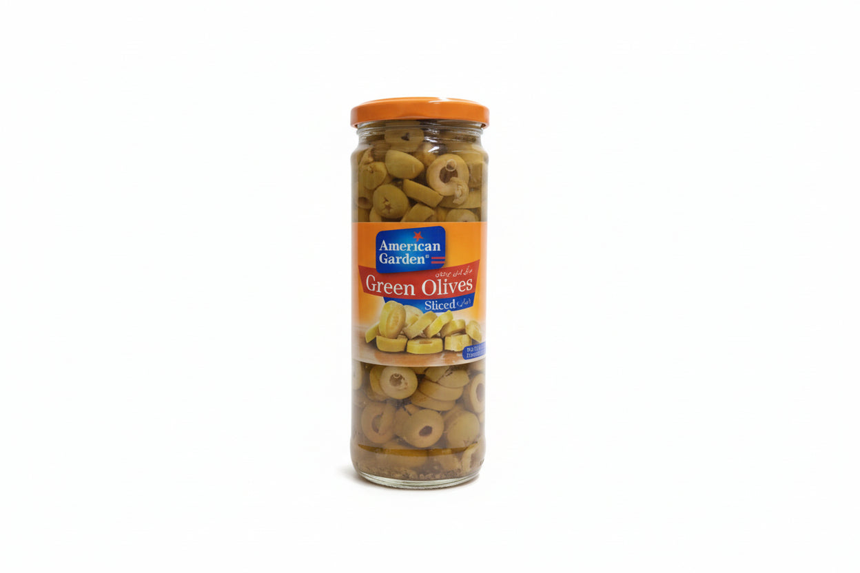 AMERICAN GARDEN GREEN OLIVES SLICED(230gm)