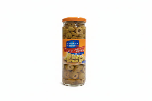 AMERICAN GARDEN GREEN OLIVES SLICED(230gm)