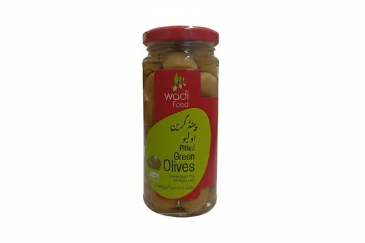 WADI FOOD PITTED GREEN OLIVES(240gm)