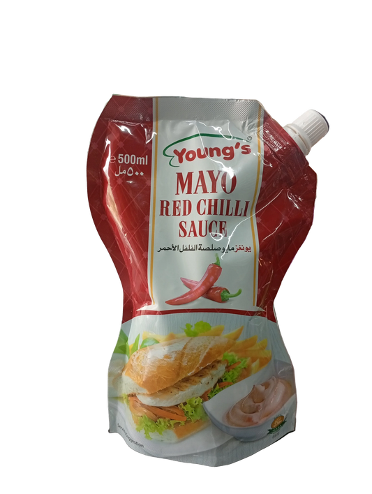 Young's Mayo Red Chilli Sauce (500ml) - Sana Cash N Carry Pakistan