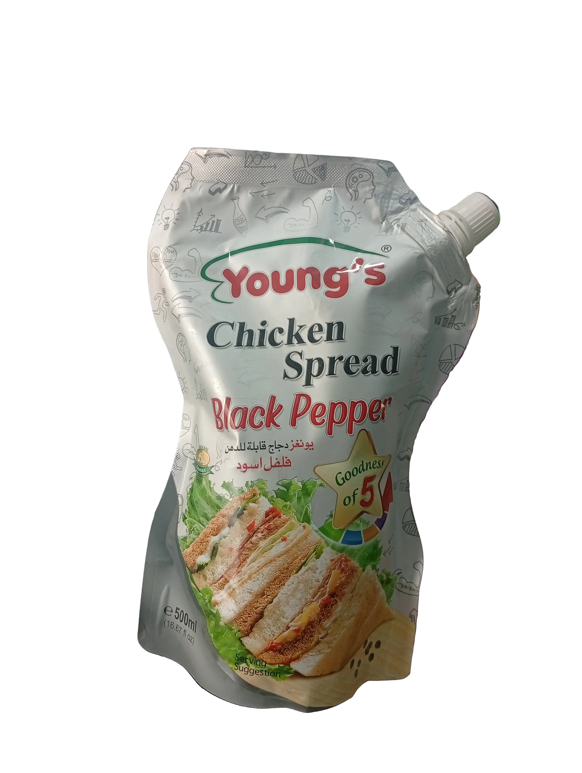 Young's Chicken Spread Black Pepper (500ml) - Sana Cash N Carry Pakistan