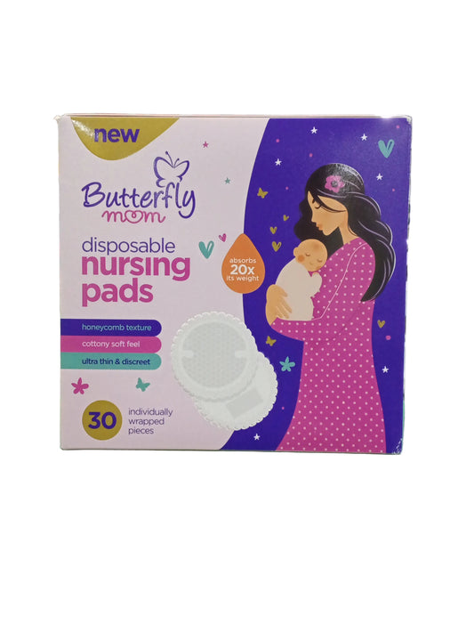 Butterfly mom disposable nursing pads 30 individually wrapped pcs