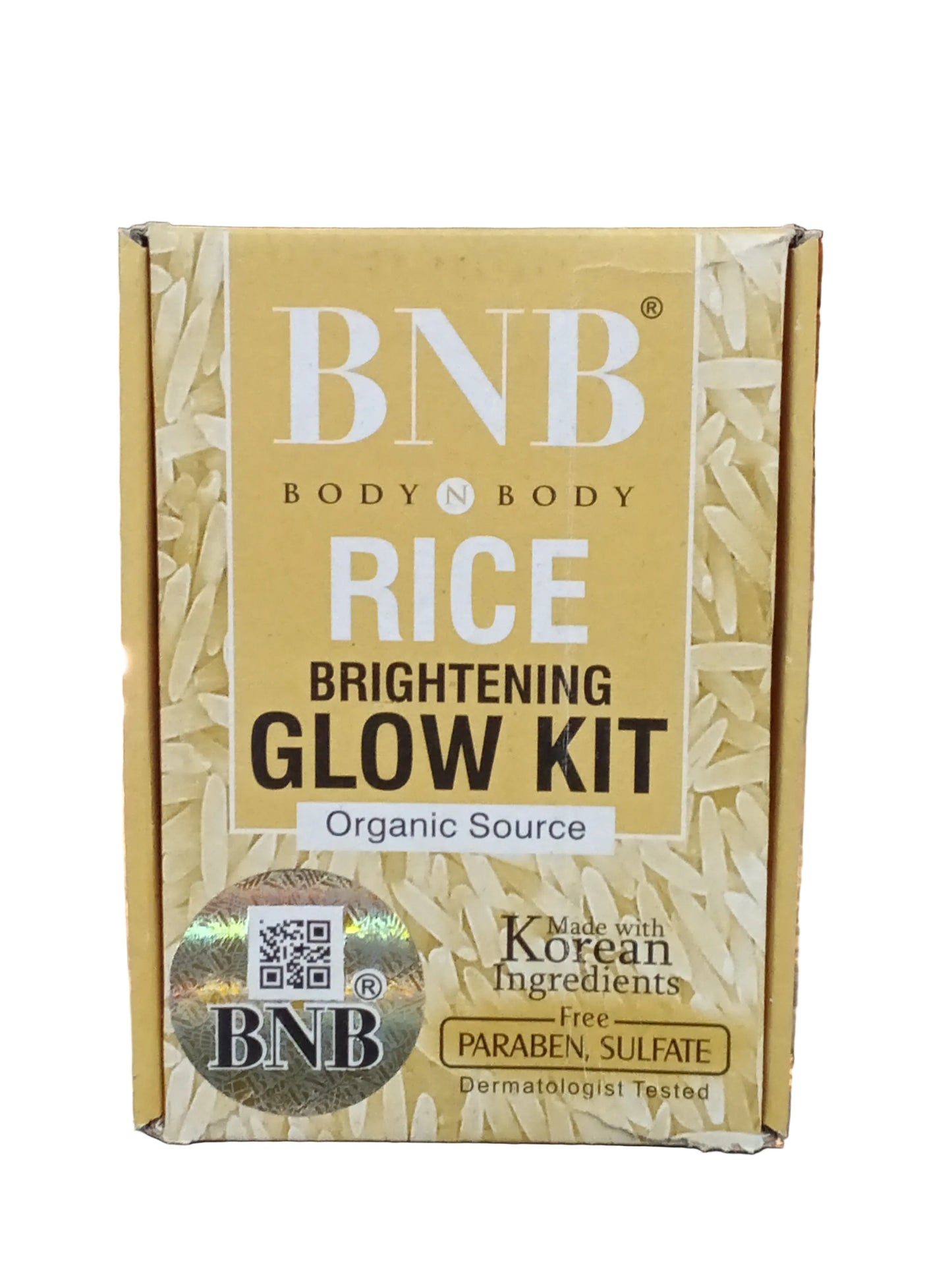 BNB rice brightening glow kit
