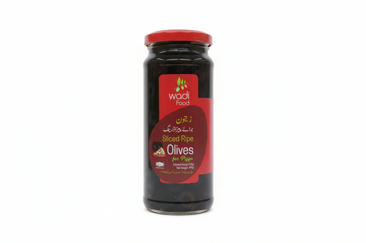 WADI FOOD BLACK OLIVES SLICED RIPE(340g)